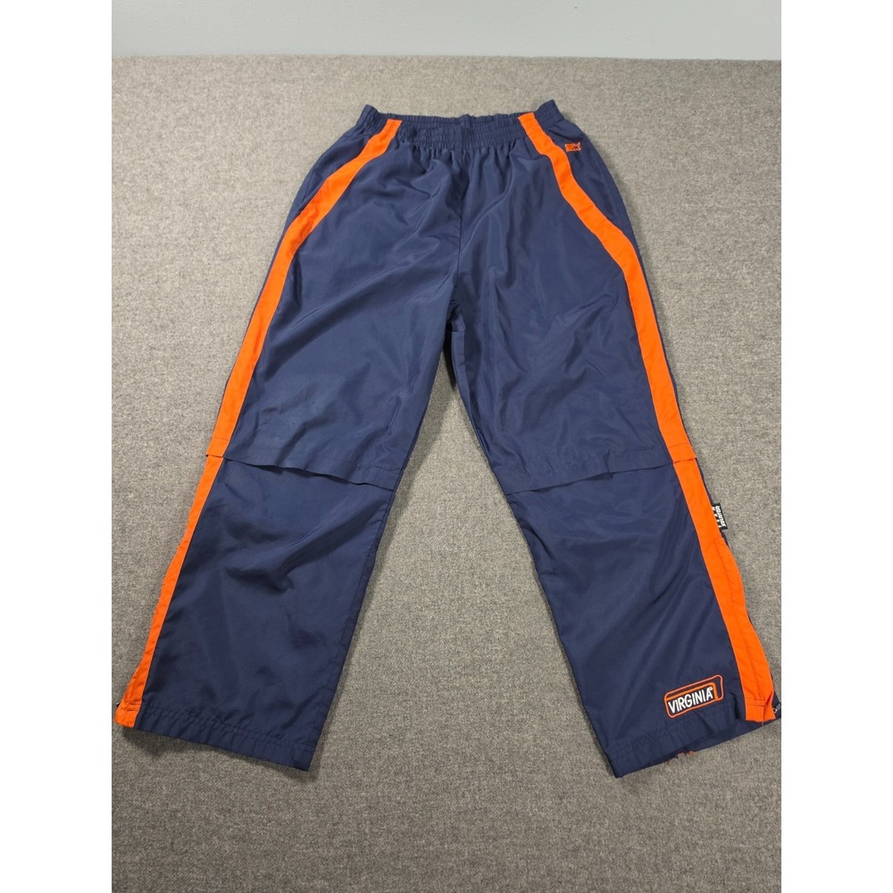 Starter Virginia Cavaliers NCAA Windbreaker Pants Mens M Navy Orange Vintage